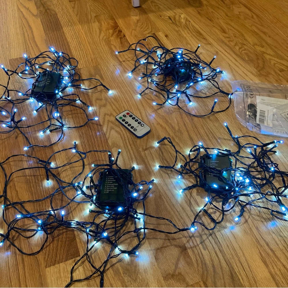 Battery Operated LED Light Sets Bright White